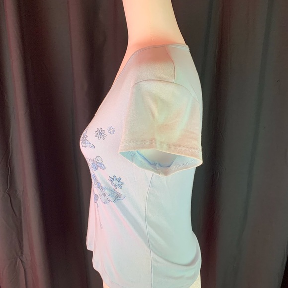 In Charge blue butterfly tee size L - Picture 2 of 5